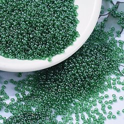 (RR173) Transparent Green Luster Миюки круглые бусины рокайль, японский бисер, 11/0, (rr 173) прозрачный зеленый глянец, 11/0, 2x1.3 мм, отверстие : 0.8 мм, Около 1111 шт / 10 г