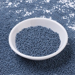 (RR2038) Matte Opaque Light Denim Luster MIYUKI Round Rocailles Beads, Japanese Seed Beads, 11/0, (RR2038) Matte Opaque Light Denim Luster, 2x1.3mm, Hole: 0.8mm, about 1100pcs/bottle, 10g/bottle