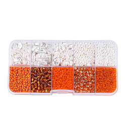 Коралловый Набор для поиска ювелирных изделий в стиле «сделай сам» из АБС-пластика и акриловых бусин, сердце и бочонок, круглые и плоские круглые и искусственный жемчуг, коралл, 10 мм, отверстие : 7~18.5x7.5x2~10.5x1.5~5 мм