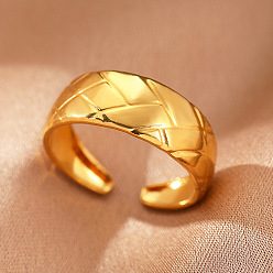 Twist 304 из нержавеющей стали манжеты кольца, золотые, твист, внутренний диаметр: 15~20 мм