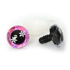 Ярко-Розовый Снежинка узор пластиковая кукла безопасность ремесло глаз, с распоркой, для поделок куклы игрушки кукольные плюшевые животные изготовление, ярко-розовый, 16 мм