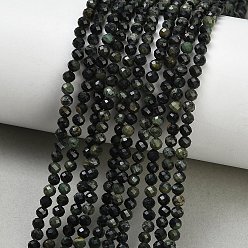 Kambaba-Jaspis Natürliche kambaba Jaspisperlenstränge, Runde, facettiert, 3~3.5 mm, Bohrung: 0.6 mm, ca. 136 Stk. / Strang, 15.16'' (38.5 cm) ~ 15.28'' (38.8 cm)
