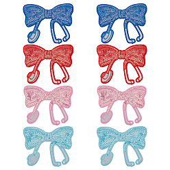 (52) Непрозрачная лаванда 8шт 4цвета компьютерная вышивка ткань самоклеящиеся заплатки, наклеить патч, аксессуары для костюма, аппликация, аускультация, бантом, разноцветные, 80x100 мм, 2 шт / цвет