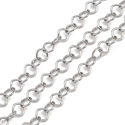 Нержавеющая Сталь Цвет 304 звенья цепи из нержавеющей стали, пайки, с катушкой, цвет нержавеющей стали, 5.5x5x1 мм