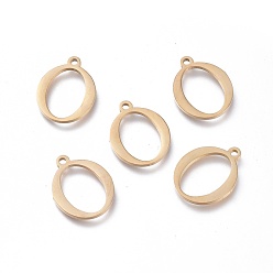 Letter O 304 прелести нержавеющей стали, греческий алфавит, золотые, letter.o, 14.4x11x1 мм, отверстие : 1.2 мм