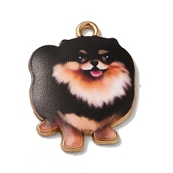 Черный Подвески из сплава , без кадмия, без никеля и без свинца, собака, чёрные, 23.5x18.5x2.5 мм, отверстие : 2 мм