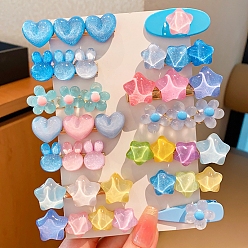 (52) Непрозрачная лаванда 14шт. акриловые заколки для волос из кожи аллигатора, аксессуары для волос для женщин и девочек, разноцветные, 35 мм