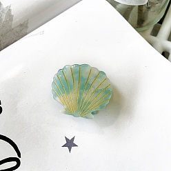 Светло-Голубой Заколки для волос в форме ракушки из ацетата целлюлозы, аксессуары для волос для женщин и девочек, Небесно-голубой, 38 мм