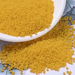 (RR404D) Непрозрачный Темно-желтый Миюки круглые бусины рокайль, японский бисер, 11/0, (rr 404 d) непрозрачный темно-желтый, 2x1.3 мм, отверстия : 0.8 mm, около 50000 шт / фунт