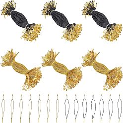 Gemischte Farbe Kleidungsstücke Preis hängen Tag & Polyester Kabelbinder, Metallkord, mit Sicherheitsnadel, Gemischte Farbe, 11~11.5x0.1~0.6 cm, 1000 PC / Beutel