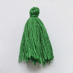 Темно-Зеленый Украшения из кисточек из поликоттона ручной работы, кулон украшения, темно-зеленый, 29~35 мм