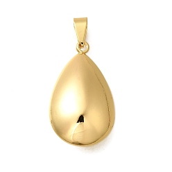 Золотой 304 подвески из нержавеющей стали, очарование слезы, золотые, 31x18x11 мм, отверстие : 4x8 мм