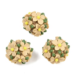 Мокасин Бусины из полимерной глины , cmолой, круглые, мокасин, 20x19.5 мм, отверстие : 3.2 мм