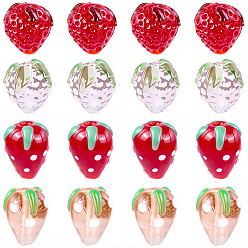 (52) Непрозрачная лаванда 20 шт 4 стили ручной работы бусины лэмпворк, клубника, разноцветные, 13~16x11~13x11~13 мм, отверстие : 1~2 мм, 5 шт / стиль