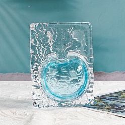 Темно-Голубой Прозрачная стеклянная ваза, украшение дома настольная бутылка гидропонного растения, прямоугольные, глубокое синее небо, 85x118 мм