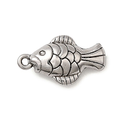 Нержавеющая Сталь Цвет 304 подвески из нержавеющей стали, рыбы прелести, цвет нержавеющей стали, 19.5x11x5.5 мм, отверстие : 1.2 мм
