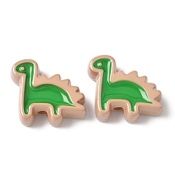 Зеленый 10шт акриловые эмалевые бусины, динозавр, зелёные, 22.5x26.5x9 мм, отверстие : 3.5 мм