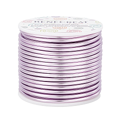 Лиловый Круглая алюминиевая проволока, сирень, 9 датчик, 3 мм, около 55.77 футов (17 м) / рулон
