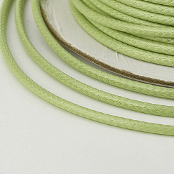 Yellow Green Eco-Friendly Korean Waxed Polyester Cord, Yellow Green, 1mm, about 169.51~174.98 Yards(155~160m)/Roll