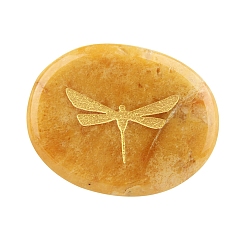 Топаз Нефрит Украшение рабочего стола из драгоценных камней, для домашнего офисного стола, металлическая стрекоза, 45x35 мм