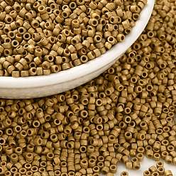 Золотистый Цилиндрический бисер, матового цвета, единый размер, золотые, 2x1.3~1.5 мм, отверстие : 0.8~1 мм, около 40000 шт / упаковка, 450 г / мешок
