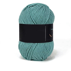 Темный Голубой 4 пряжа из молочного акрилового волокна для тафтинговых ковриков, пряжа амигуруми, пряжа для вязания крючком, для свитера, шапки, носков, детских одеял, темные голубые, 2.5 мм, около 113.74 ярдов (104 м) / моток