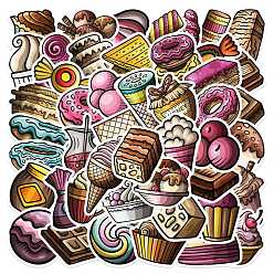 Food Тема пустыни водонепроницаемые пластиковые наклейки из ПВХ, для чемодана, скейтборде, холодильник, шлем, оболочка мобильного телефона, образец пищи, 30~60 мм, 67 шт / комплект