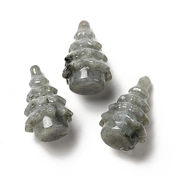 Лабрадорита Натуральные лабрадоритовые дисплеи, рождественская елка, 38.5x24.5 мм