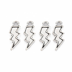 Античное Серебро Подвески из сплава в тибетском стиле для эмали, без кадмия и без свинца, удар молнии, античное серебро, 20x7.5x1.5 мм, отверстие : 2 мм, Около 1580 шт / 1000 г