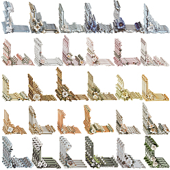 (52) Непрозрачная лаванда 5сумки 5цветы декоративные наклейки для животных, для альбомов, ноутбук, журнал, карты решений, альбом, календари, diy crafts, разноцветные, 36~45x32~45x0.4 мм, 1 сумка / цвет, 24 шт / пакет