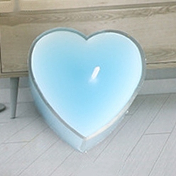 Прозрачный Сердце пластиковый прозрачный чайный свет подсвечники подстаканники, термостойкие контейнеры для свечей, для изготовления свечей своими руками, прозрачные, 4x2.2 см