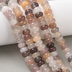 Other Quartz Natural Quartz Beads Strands, Smooth Rondelle, 8~9x5~5.5mm, Hole: 1.4mm, about 69~74pcs/strand, 14.57~15.16''(37~38.5cm)