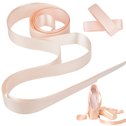 Light Salmon 2Pcs Cloth Ballet Pointe Shoes Bands, Shoe Invisible Strap, Light Salmon, 2416x22x0.3mm