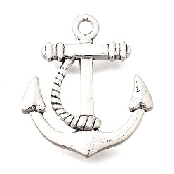 Античное Серебро Сплавочные подвески тибетского стиля, подвески для якоря и руля, античное серебро, 22x20x2 мм, отверстие : 2 мм, Около 588 шт / 1000 г