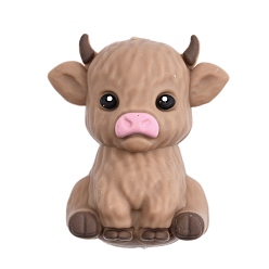 Верблюжий Силиконовые бусины, крупный рогатый скот, верблюжие, 30.5x26x18.5 мм, отверстие : 2 мм