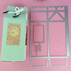 Box Углеродистая сталь разрезает трафареты, для diy scrapbooking, Фотоальбом, декоративная бумага для тиснения, матовый цвет нержавеющей стали, коробка, 138x214x0.8 мм