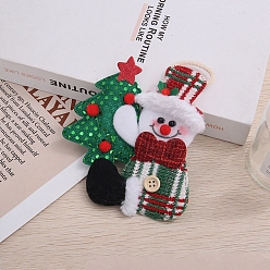 Снеговик Рождественские украшения из тканевых подвесок, для подвесного украшения елки, снеговик, 180x130 мм