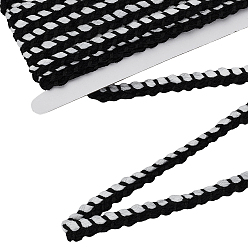 Черный 10 полиэфирная лента в ярдах, для пошива аксессуаров, чёрные, 1/2 дюйм (13.5~14 мм)