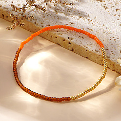 (52) Непрозрачная лаванда Цветные стеклянные круглые бусины, растягивающиеся браслеты для женщин, разноцветные, внутренний диаметр: 6-7/8 дюйм (17.5 см)