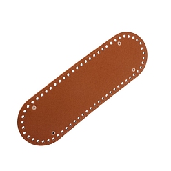 Сиена Pu leahter вязание крючком сумки дно, аксессуары для замены основания формирователя мешков, овальные, цвет охры, 30x10 см, отверстие : 5 мм