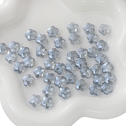 Аква 10 прозрачные стеклянные бусины, цветок, вода, 10 мм