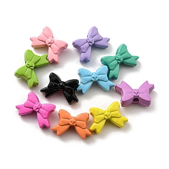 (52) Непрозрачная лаванда Окрашенного распылением сплава бисер, без свинца и без кадмия, бантом, разноцветные, 8x12x5 мм, отверстие : 1.8 мм