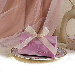 (404) Непрозрачное AB Кислое яблоко Свадебное платье в европейском стиле, бумажные подарочные коробки для конфет с лентой, складные ящики для хранения на свадьбу, цветочный белый, 75x127x75 мм