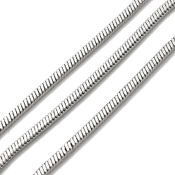 Нержавеющая Сталь Цвет 304 квадратные змеевидные цепи из нержавеющей стали, стойки покрытие, несварные, с катушкой, цвет нержавеющей стали, 2.4x2 мм