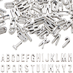 Античное Серебро 4 комплекты подвесок-слайдеров из цинкового сплава, Письмо ~ Z, античное серебро, 10~10.5x2.5~7.5x4 мм, отверстие : 7x2 мм, 26 шт / комплект