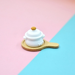 Светло-голубой 10 шт. миниатюрные украшения для суповых горшков из смолы, аксессуары для домашнего кукольного домика с микро-ландшафтом, притворяясь опорными украшениями, светло-голубой, 19x16x20 мм