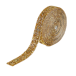 Золотистый Блестящая смола исправления горный хрусталь (клей-расплав на спине), горный хрусталь, аксессуары для костюма, золотые, 21x2 мм