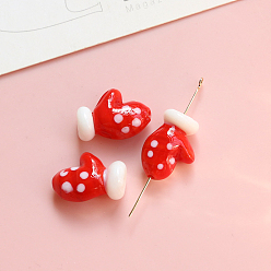 Другие Бусины лэмпворк ручной работы на новогоднюю тематику, другие, 19x13 мм