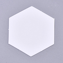 White Paper Quilting Templates, English Paper Piecing, DIY Patchwork Sewing Crafts, Hexagon, White, 38x43.5x0.2mm, Unilateral Length: 22mm, 100pcs/bag