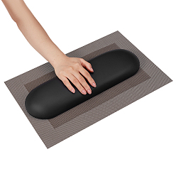 Черный Подушечки для рук из искусственной кожи и нейлоновые коврики, инструмент для ногтей, прямоугольные, чёрные, 465x305x1 мм